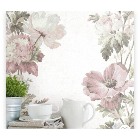RoomMates Peel Stick Wallpaper Vintage Floral Botanical Vinyl Accent Wall 28.3 F - Picture 3 of 14